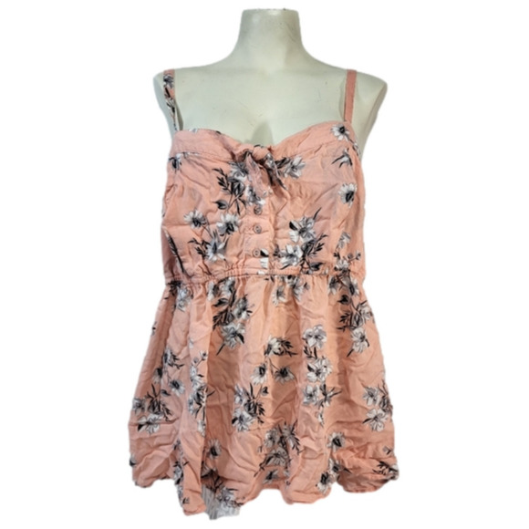 Torrid Coral Floral Bow Challis Cami - Picture 3 of 7